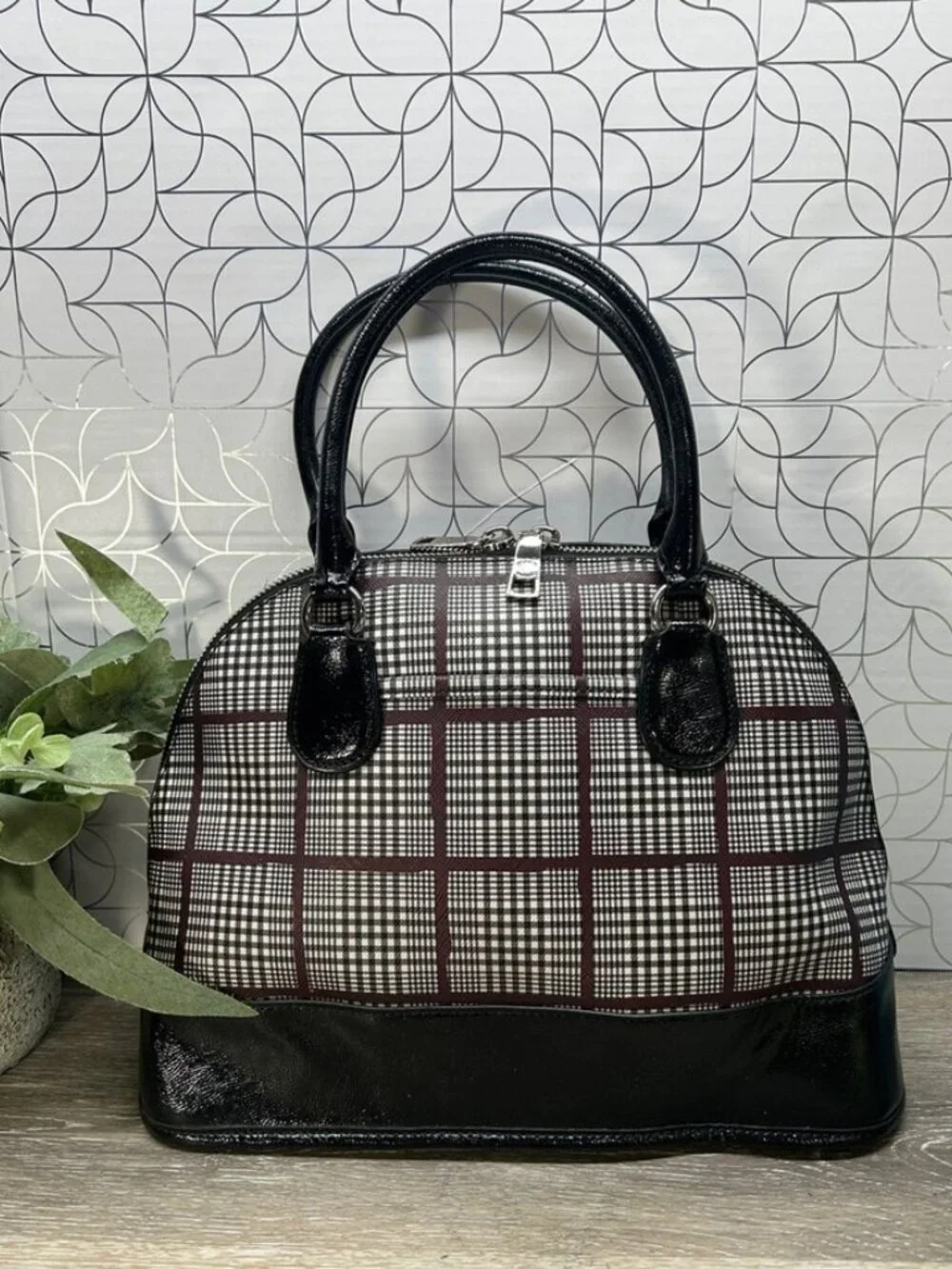 Coach Plaid Dome Satchel